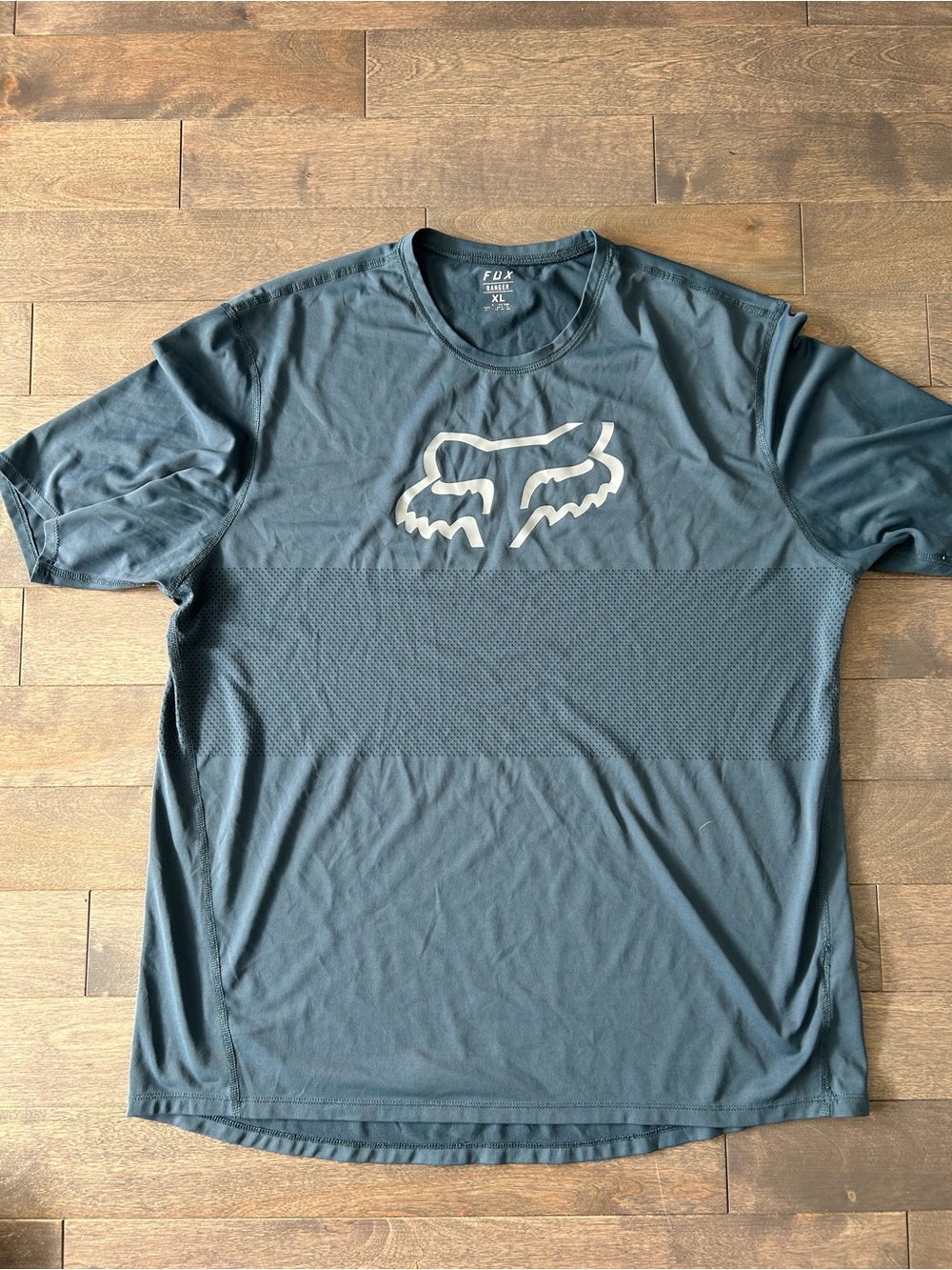 Fox Men's Short Sleeve Tee in Dark Teal with Light Logo